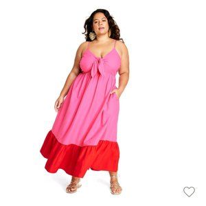 Sleeveless tie-front midi dress - tabitha brown for Target